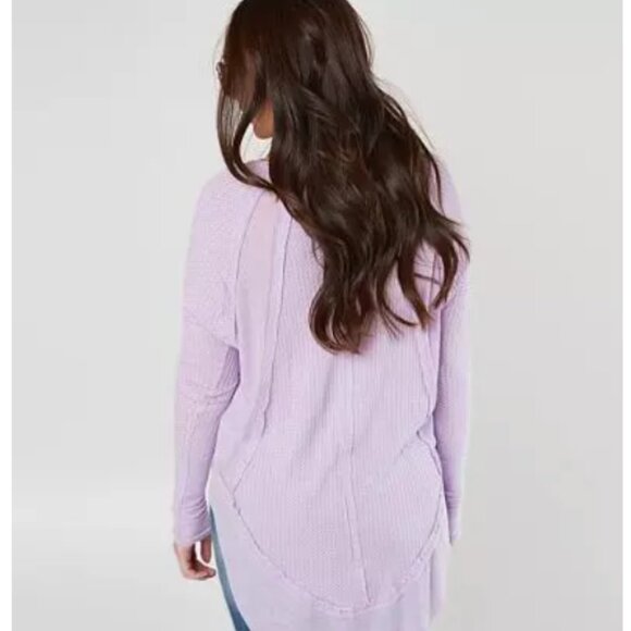 We The Free Catalina Thermal Long Sleeve Tee Lilac XS - Picture 3 of 5